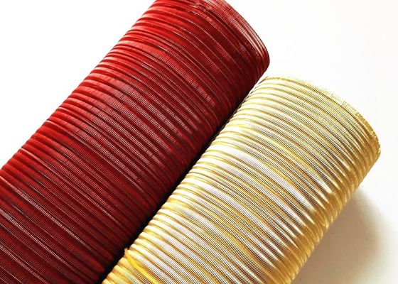 PVDF Decorative Brass Mesh Screen Weave Wire Mesh Laminated Glass