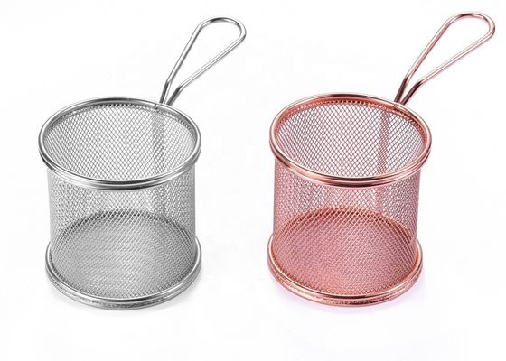 Customized 316 Stainless Steel Wire Mesh Baskets / Square Fry Basket